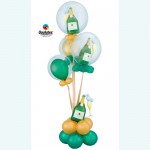Balloon Bouquets | Champagne Bottles | Celebration|Green and Gold