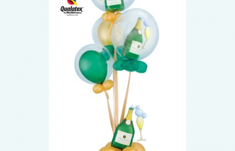 Balloon Bouquets | Champagne Bottles | Celebration|Green and Gold
