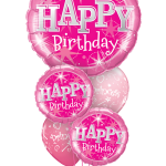 Balloon Bouquets | Happy Birthday | Pink | Stars